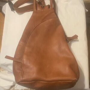 We The Free Tan Leather Backpack